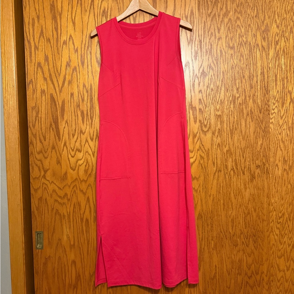 Woolx Cassie Sleeveless Pink Midi Dress